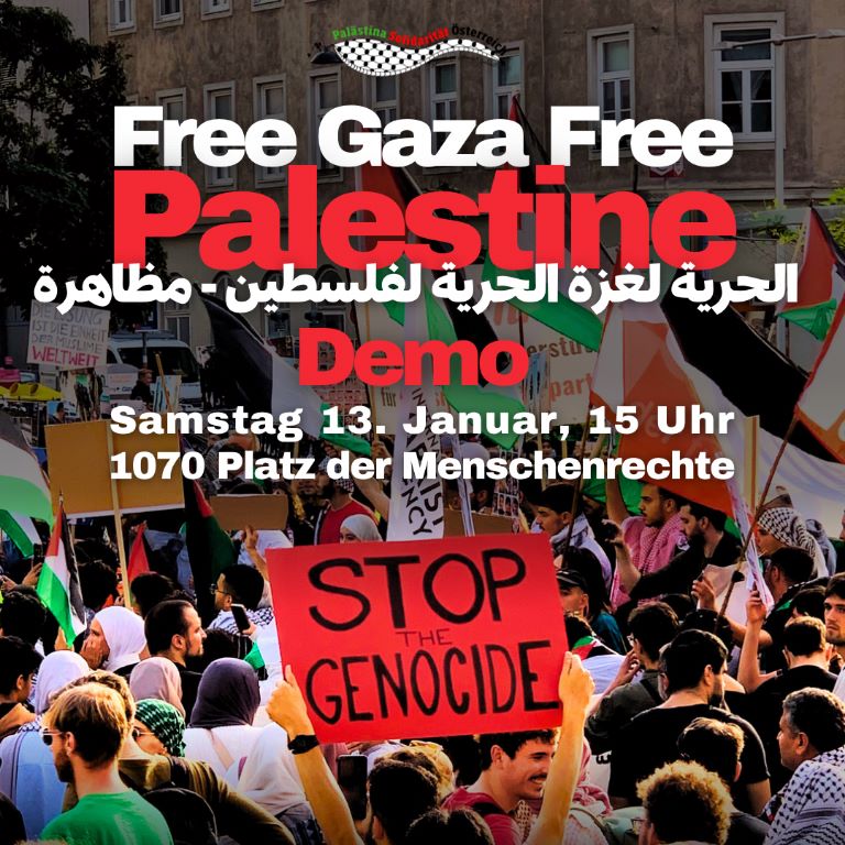 Gemeinsame Demo aller Palästina-Solidarischen in Wien