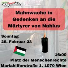 Mahnwache Märtyrer Nablus