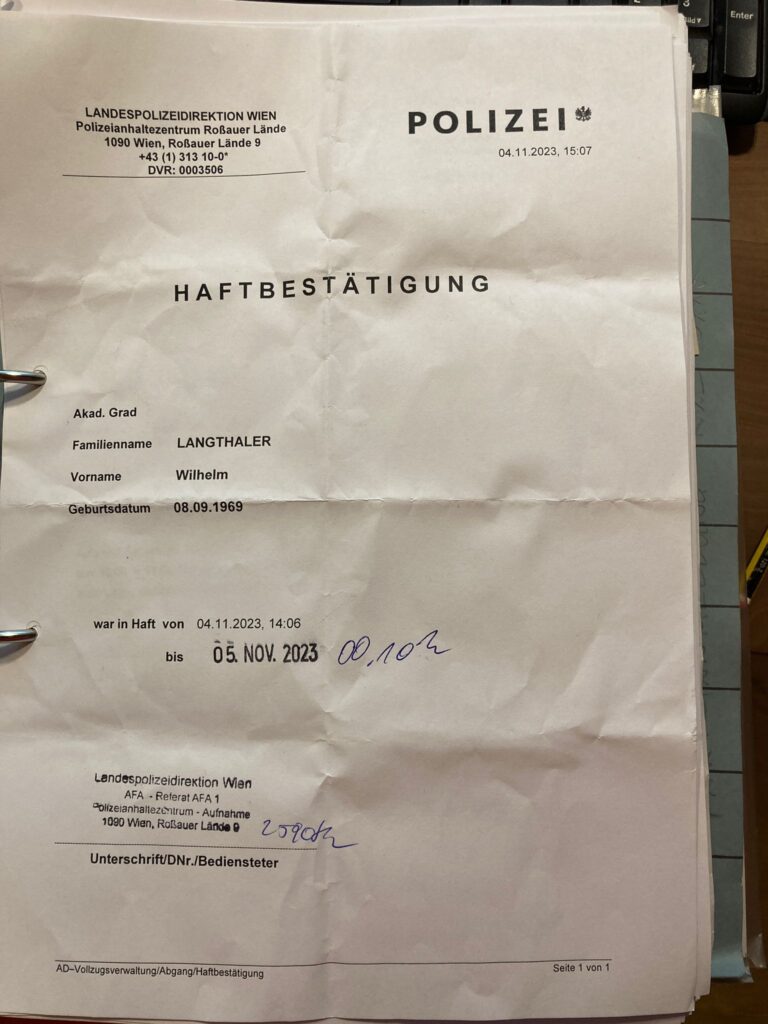 Haftbestätigung