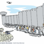 The West Bank separation barrier (illustration)