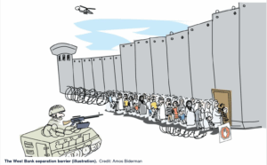 The West Bank separation barrier (illustration)