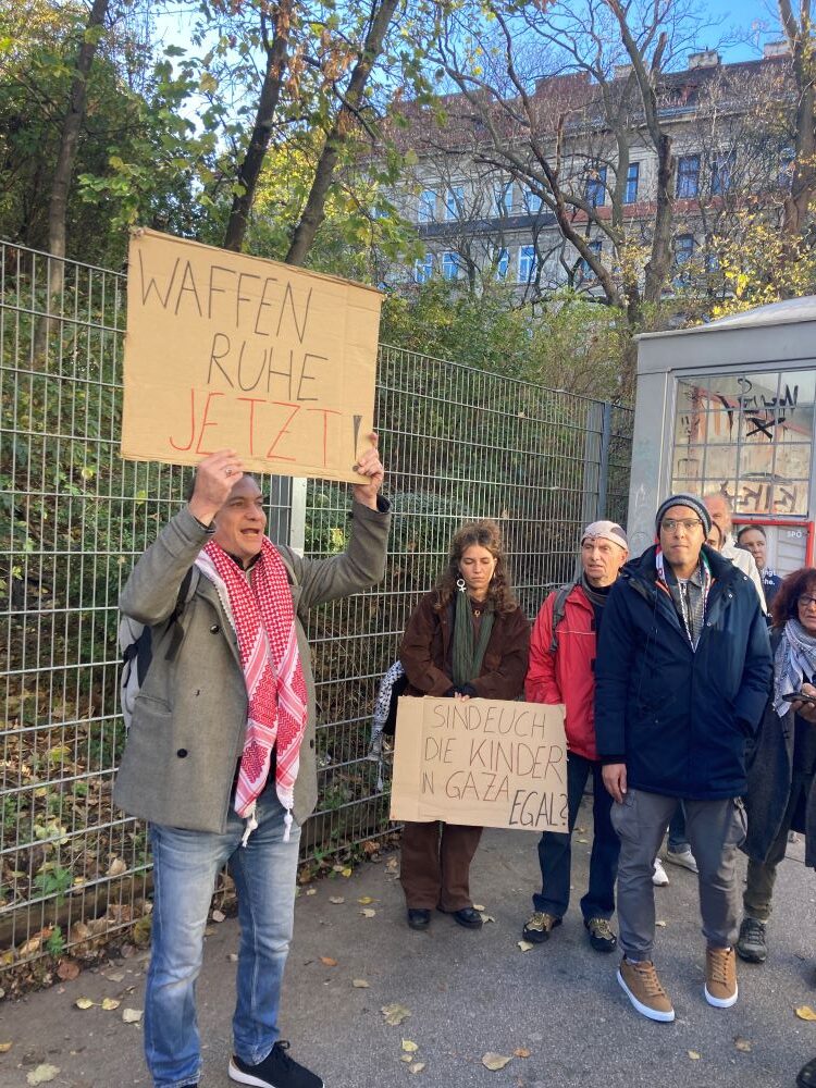 Für Meinungsfreiheit am Vogelweidpark in Wien