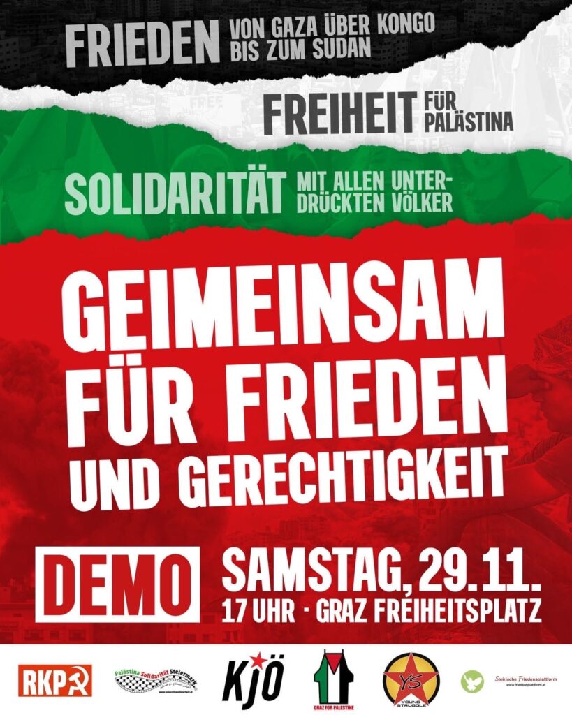 Palästina-Demo in Graz 29.11.25