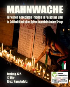 Palästina Mahnwache Graz 6.2.26