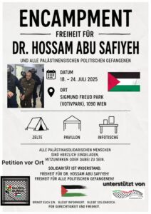 Encampment Freiheit für Dr. Hossam Abu Safiyeh 19_07_2026