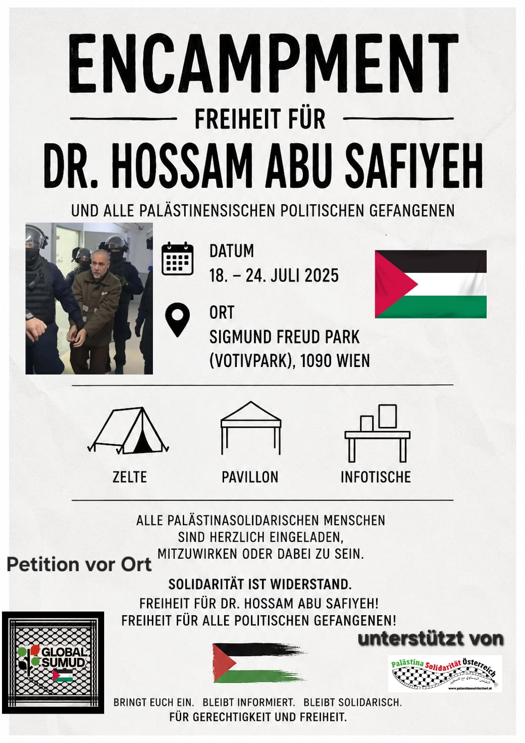 Encampment Freiheit für Dr. Hossam Abu Safiyeh 19_07_2026